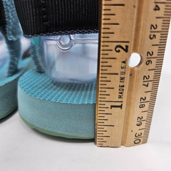Teva Womens Size 10 Light Blue Aztec Original Ankle Strap Thong Sandals 1003986 - Picture 7 of 13